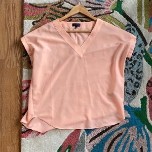 The Limited peachy pink v-neck dress shirt